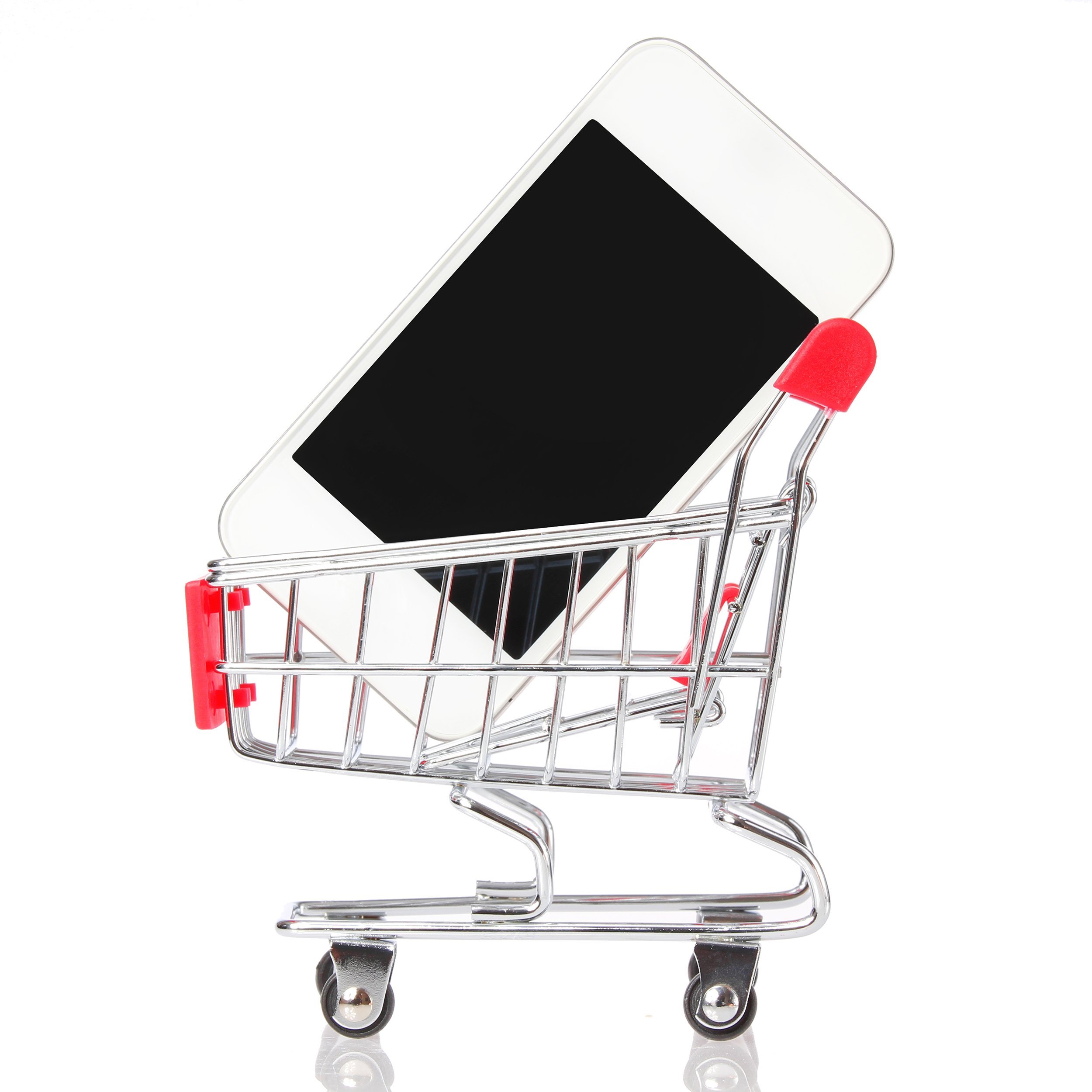 cell phone in shopping cart