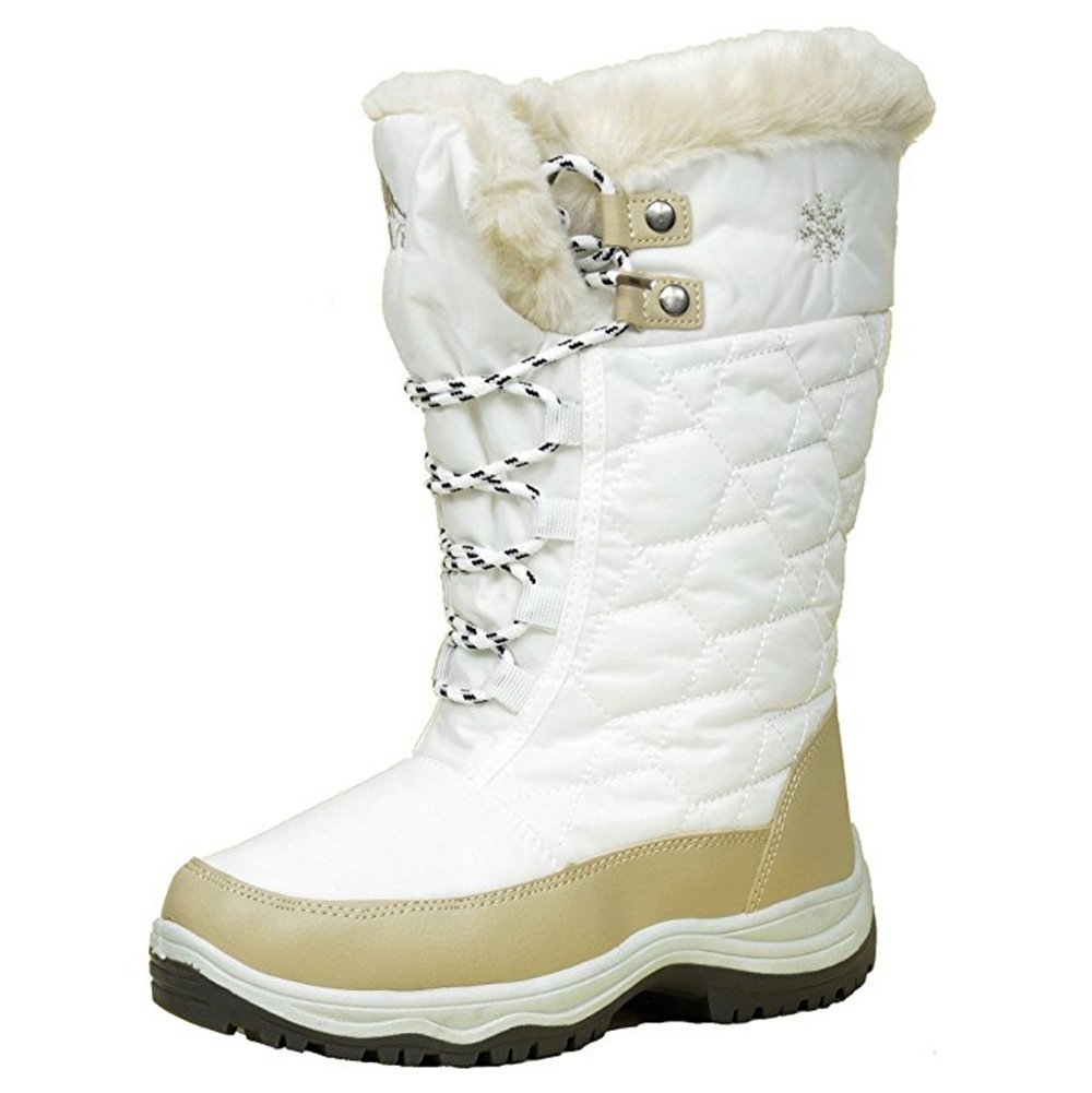 ARCTIV8 Women's Winter Cold Weather Mid High Faux Fur Snow Boots