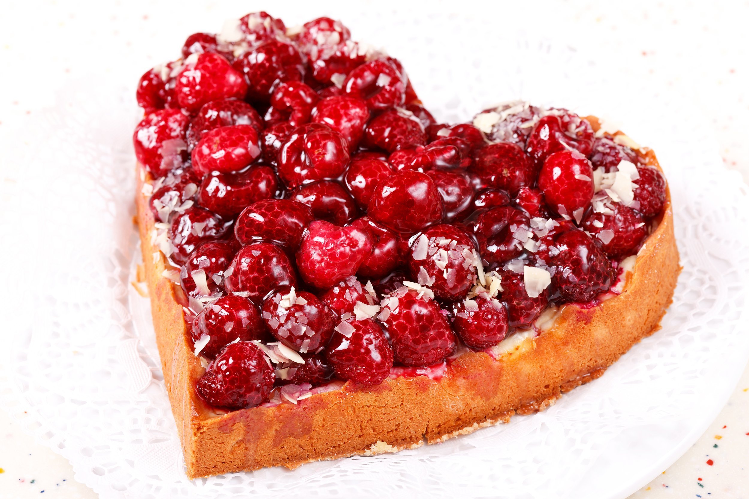 sweet cake in heart shape