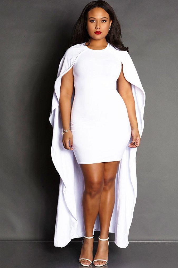 Grisel 'The Red Carpet' Cape Mini Dress