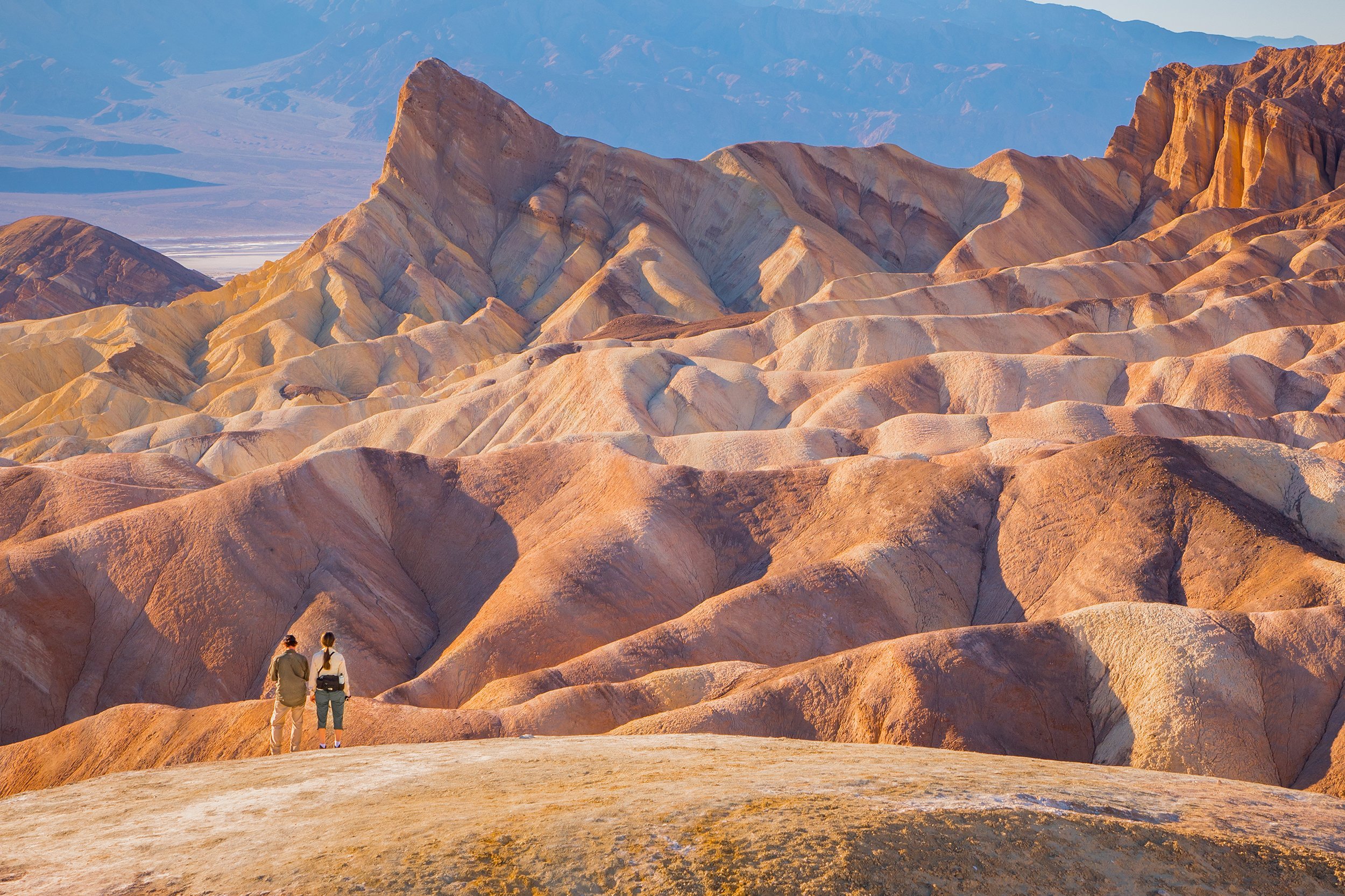 hikers stand in Death Valley National Park, Nevada