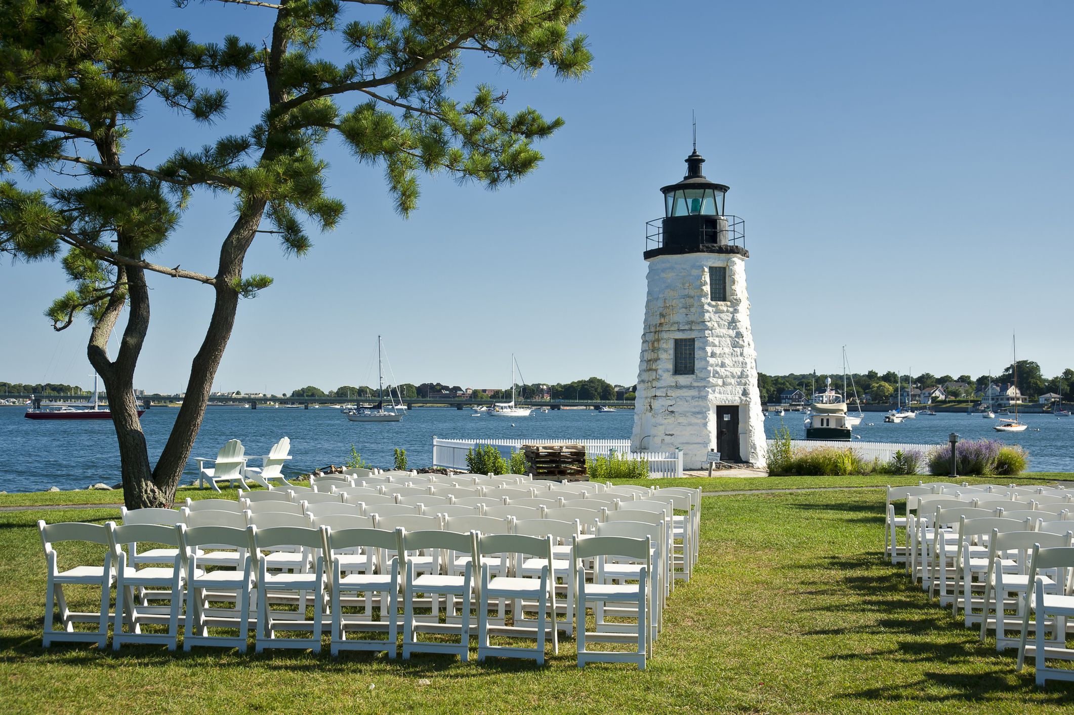 Wedding Event on Goat Island in Newport Rhode Island