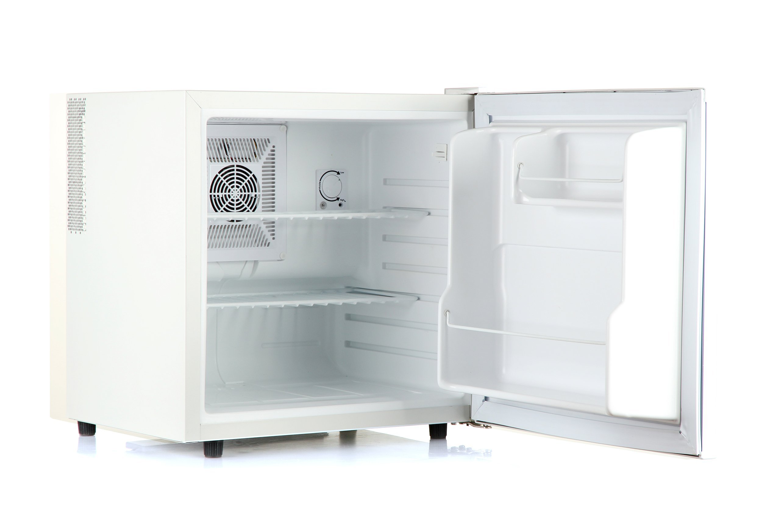 open an empty mini fridge
