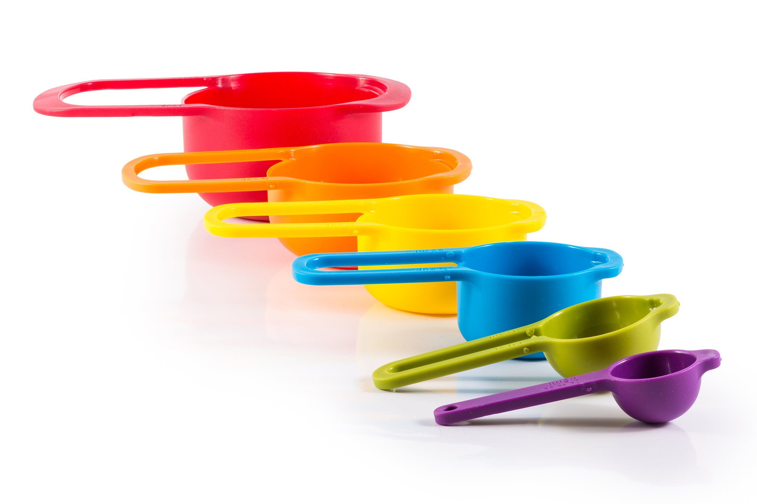 colorful measuring spoons