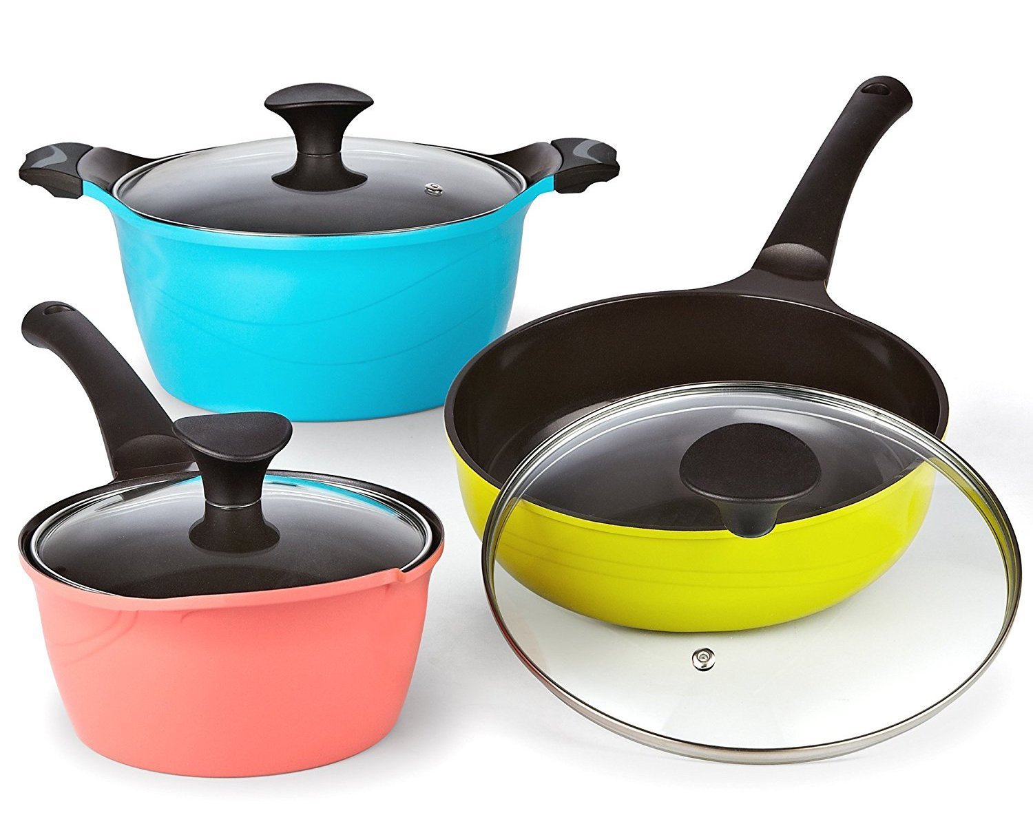 Cook N Home 6 Piece Nonstick Ceramic Coating Die Cast Cookware Set