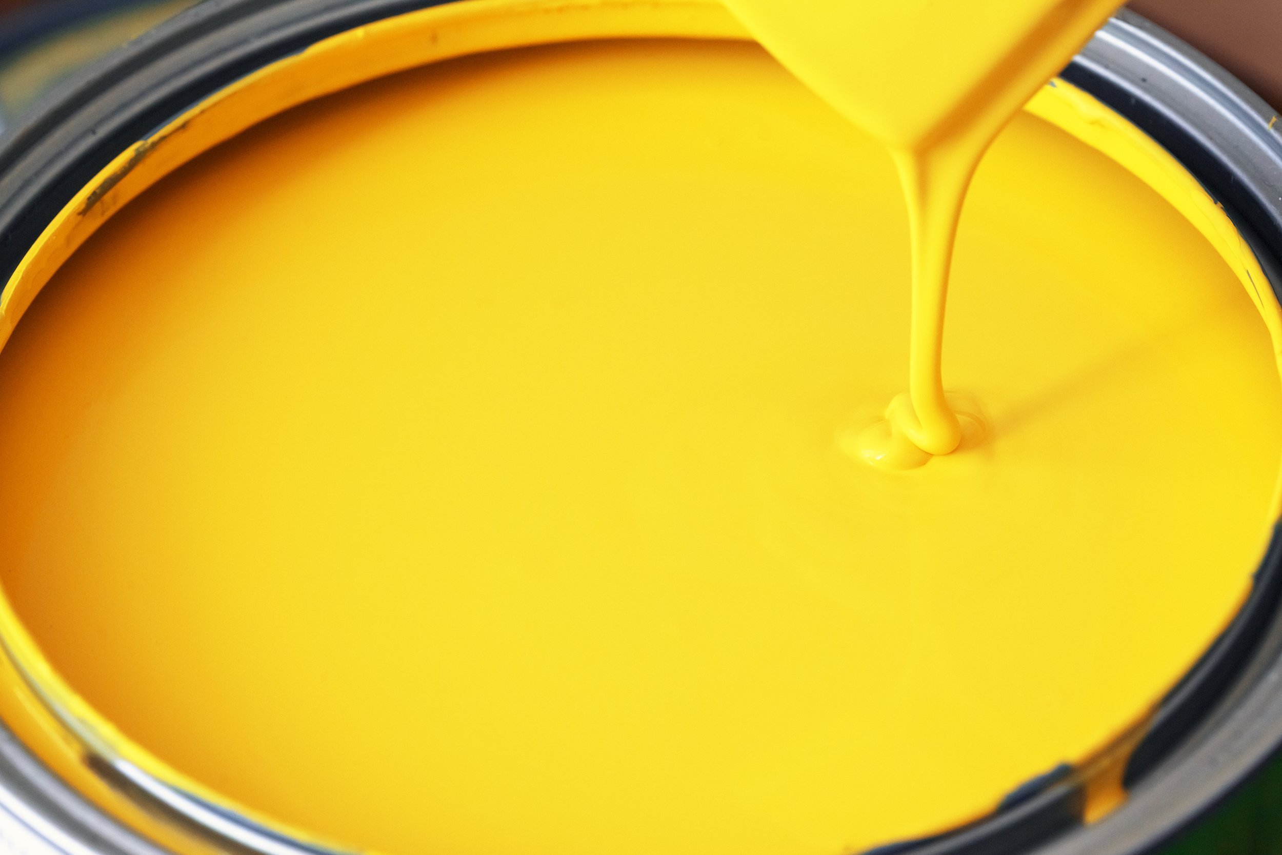 yellow paint in can