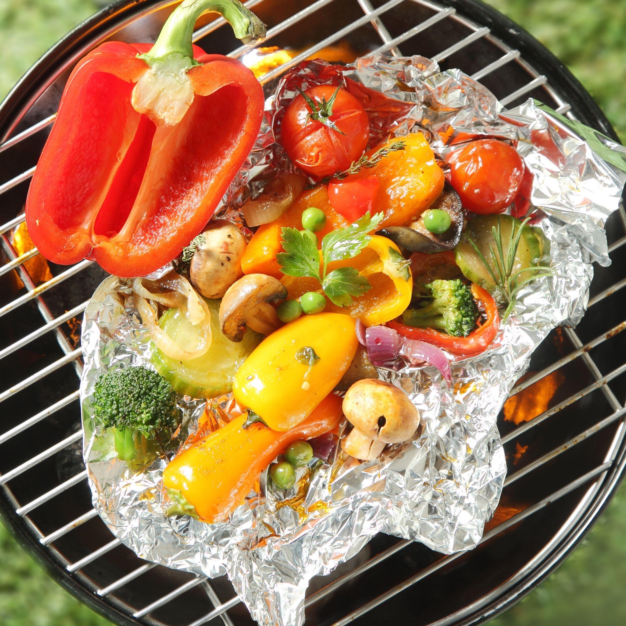vegetables on the grill