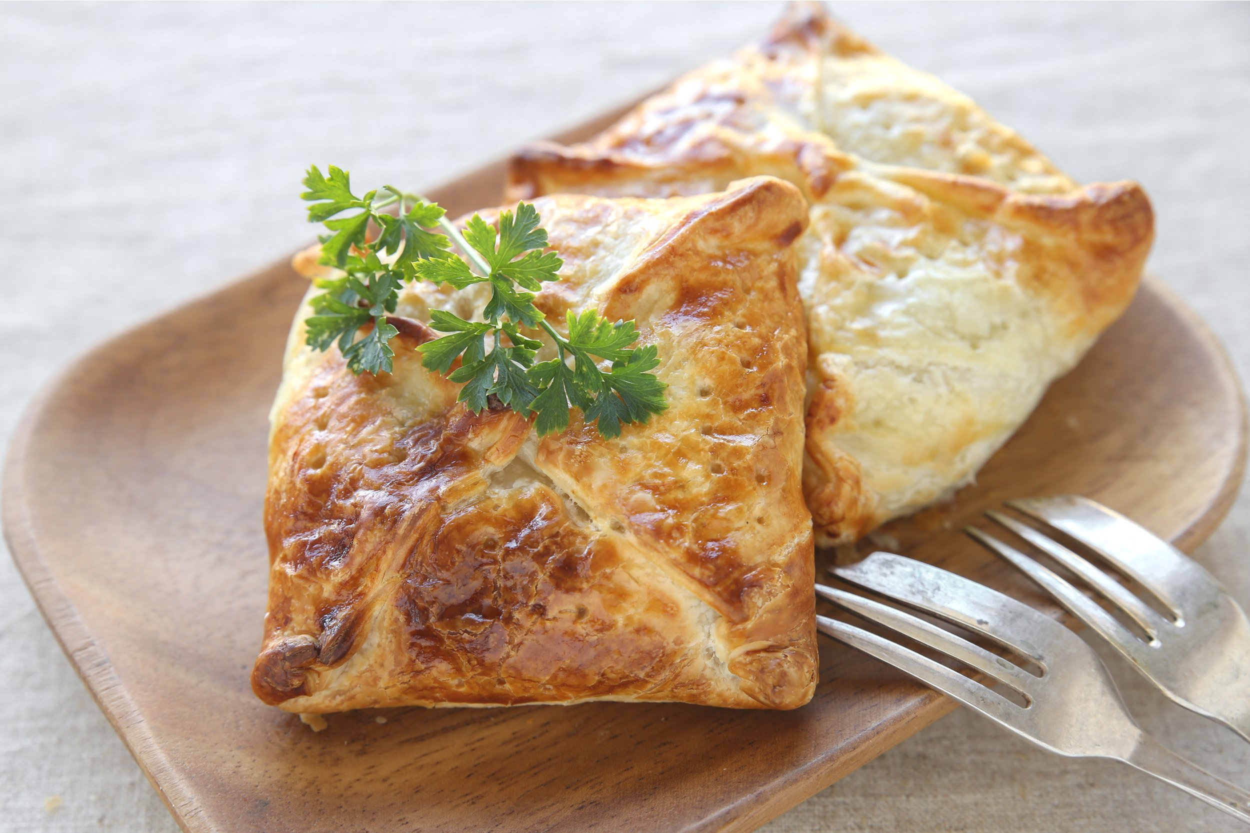 Homemade chicken puff pie