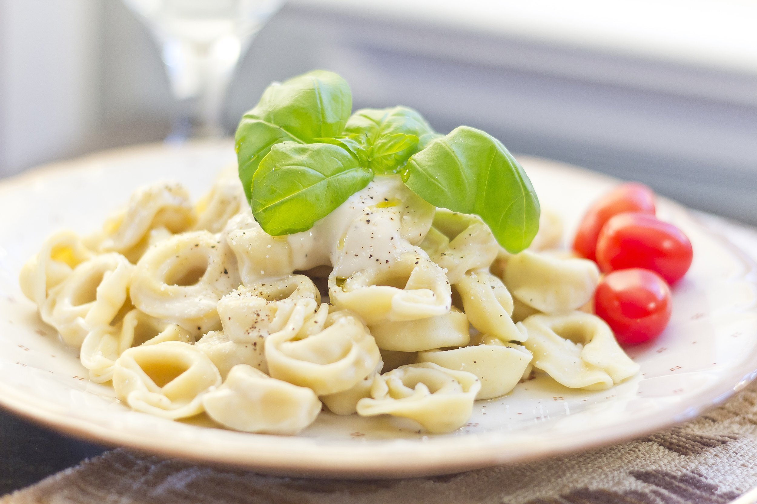 Tortellini with Bell Peppers And Basil