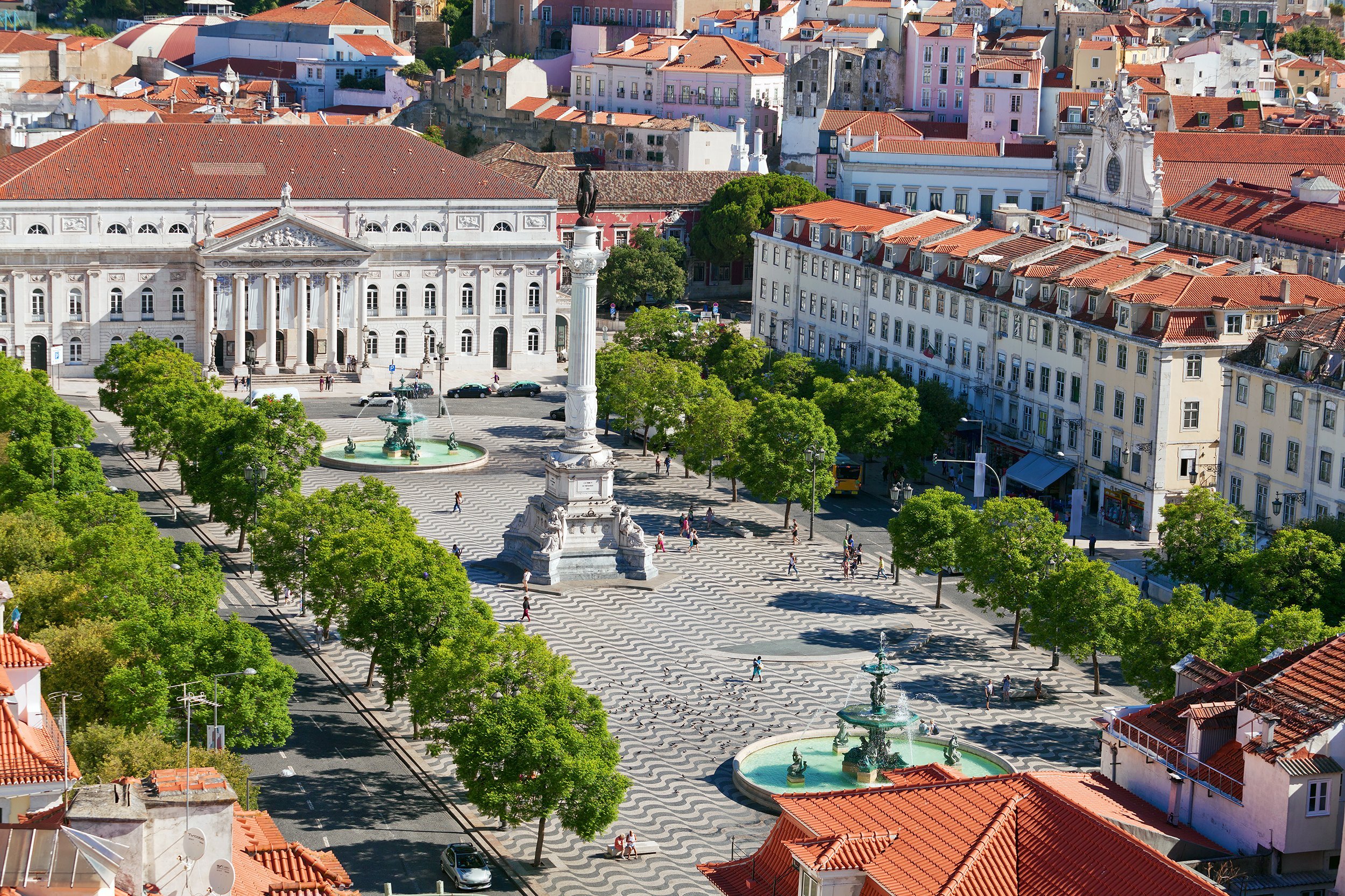Rossio Square in Lisbon, Portugal
