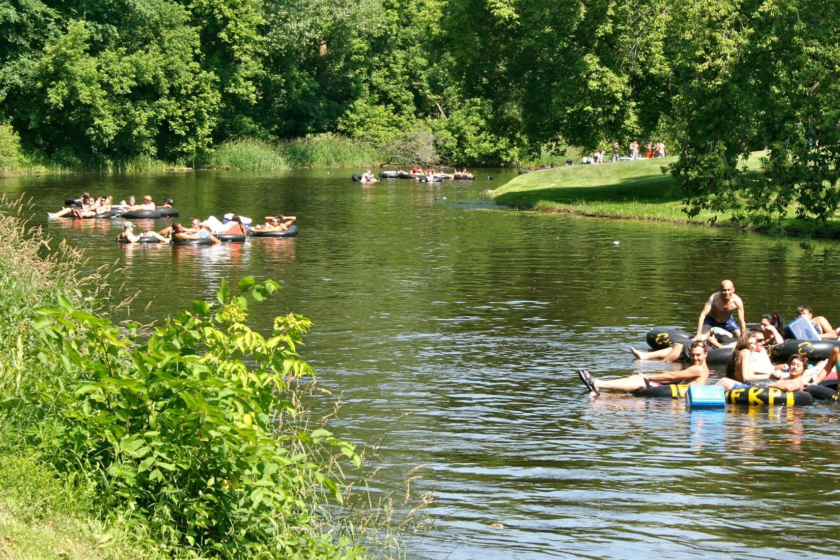 Float Rite Park tubing in Apple River, Wisconsin