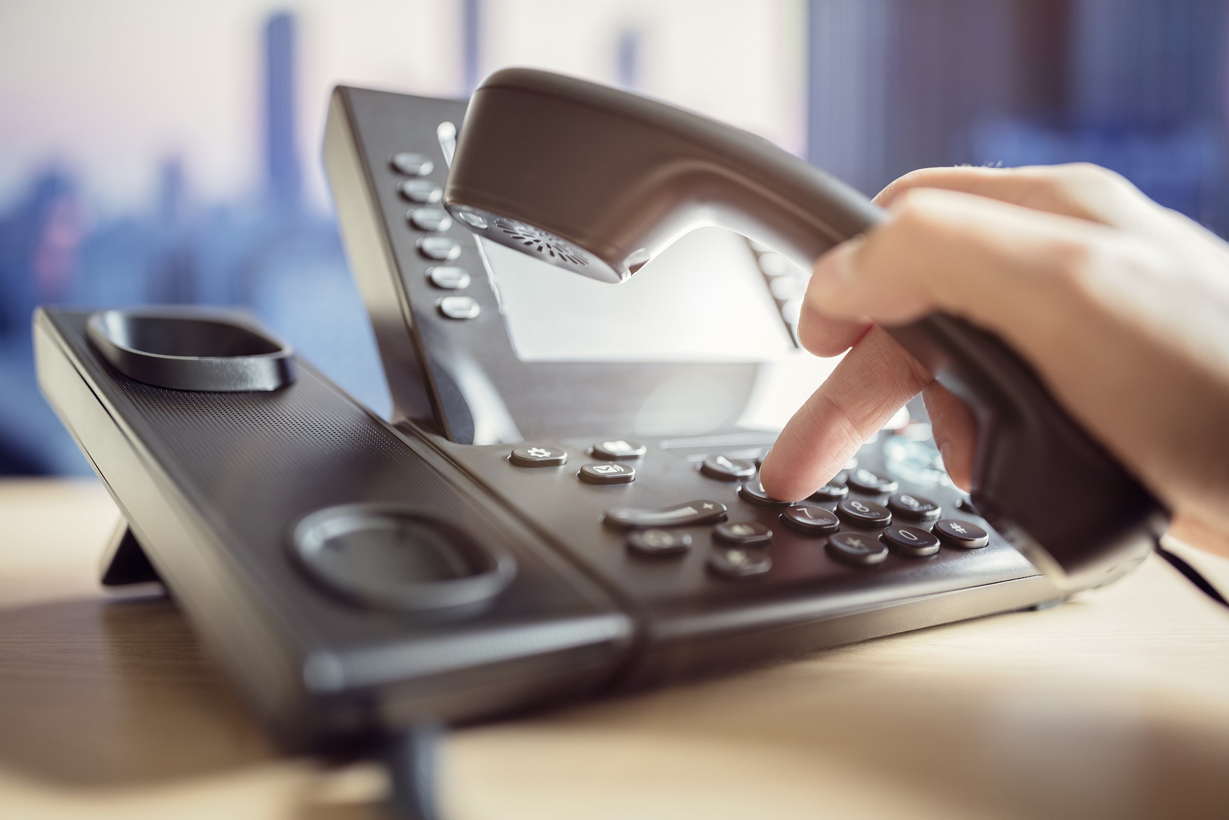 hand dialing telephone keypad