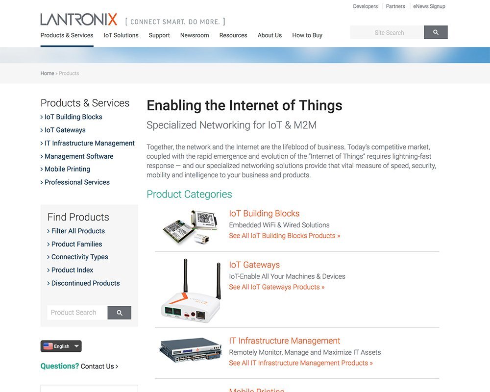 Lantronix homepage