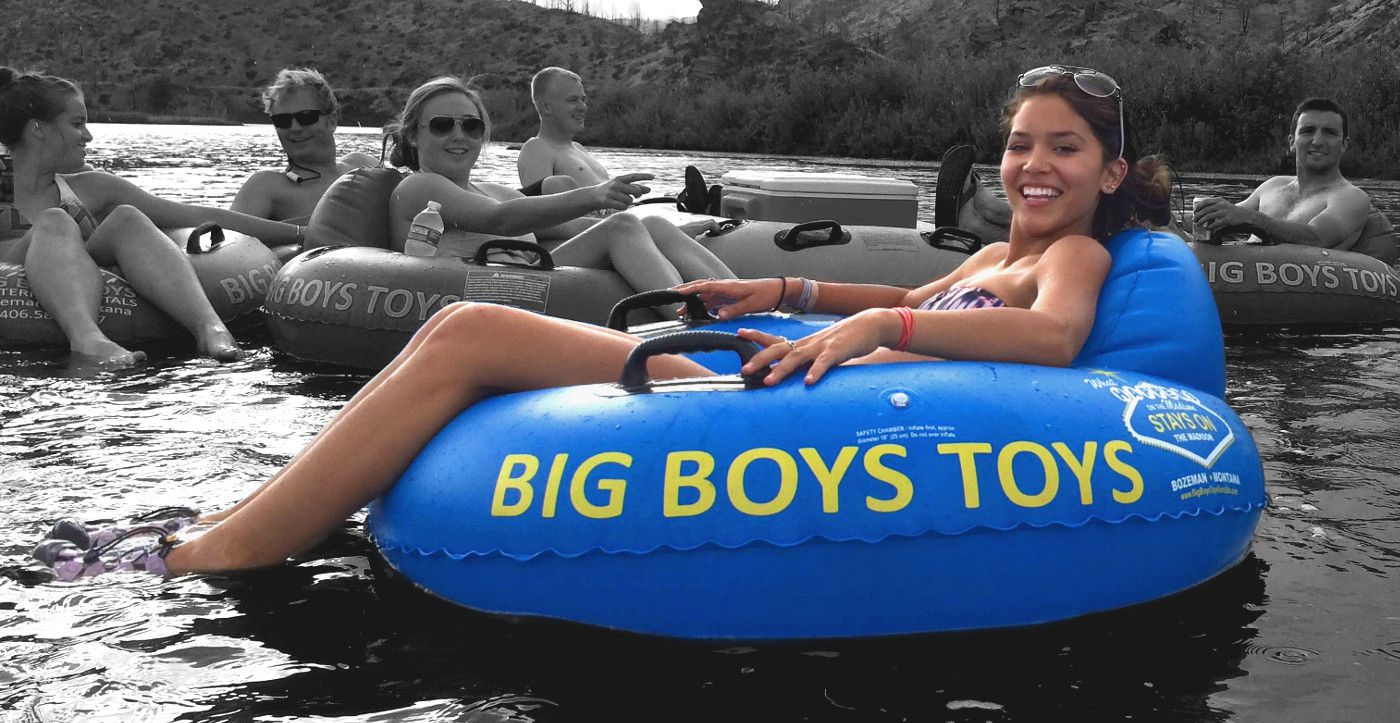 Big Boys Toys, tubing in Madison River, Montana