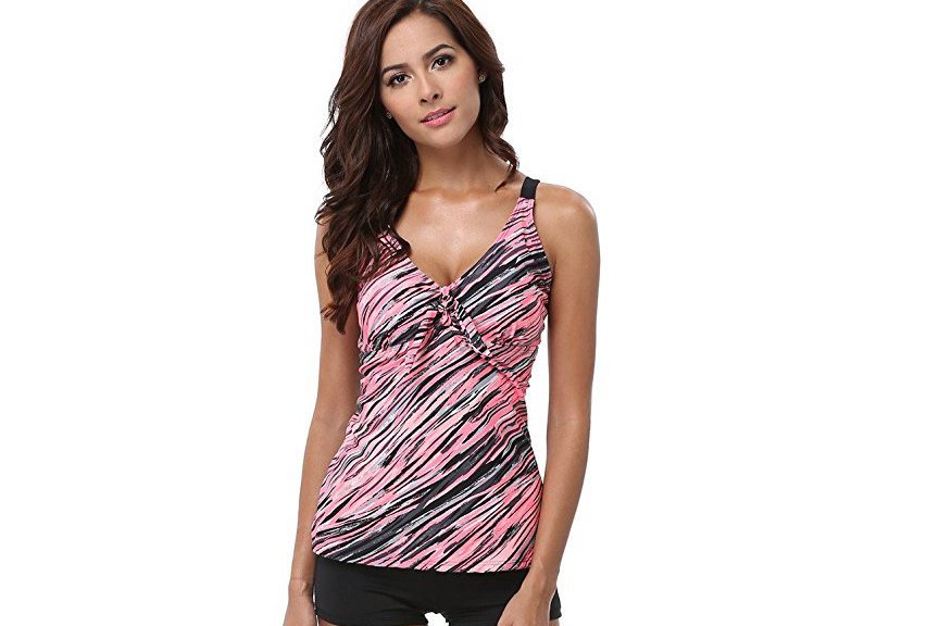 Attraco stripe swimsuit tankini