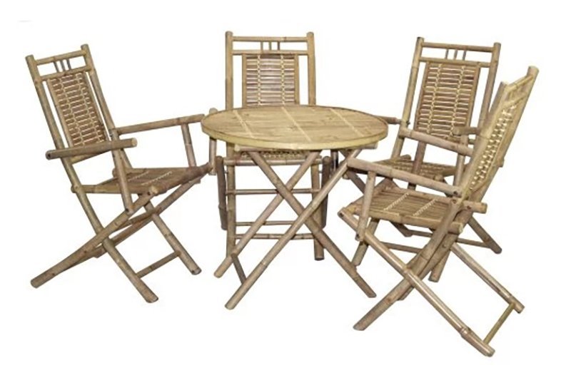Bamboo54 wood patio dining set