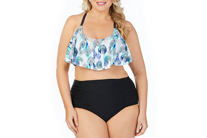 Boutique+ flounce top and high waisted bottoms