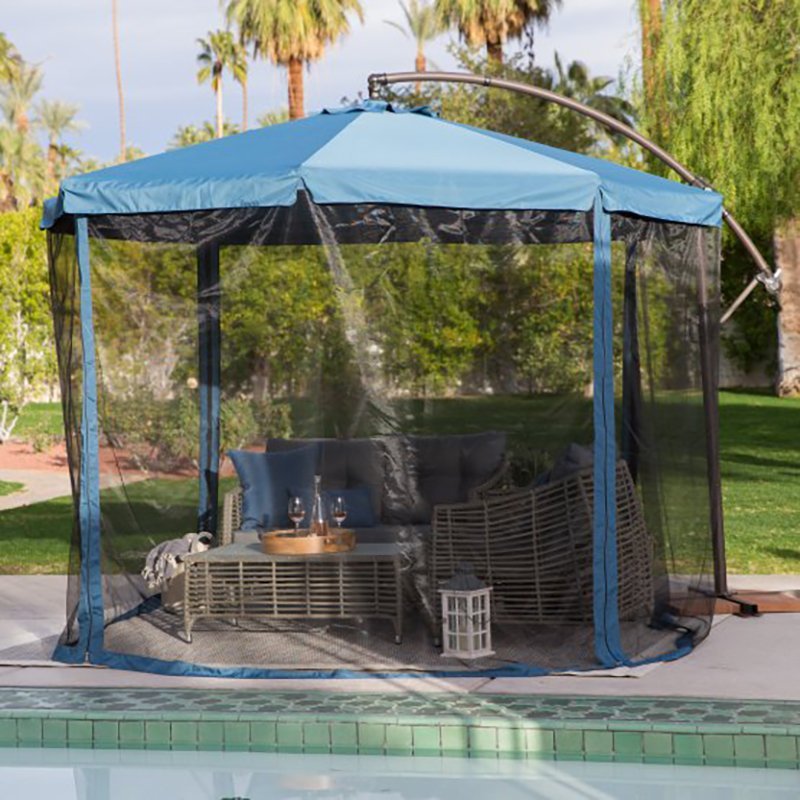 Coral Coast outdoor patio umbrella with netting