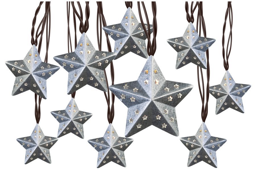 Gemmy star-shaped metal string lights