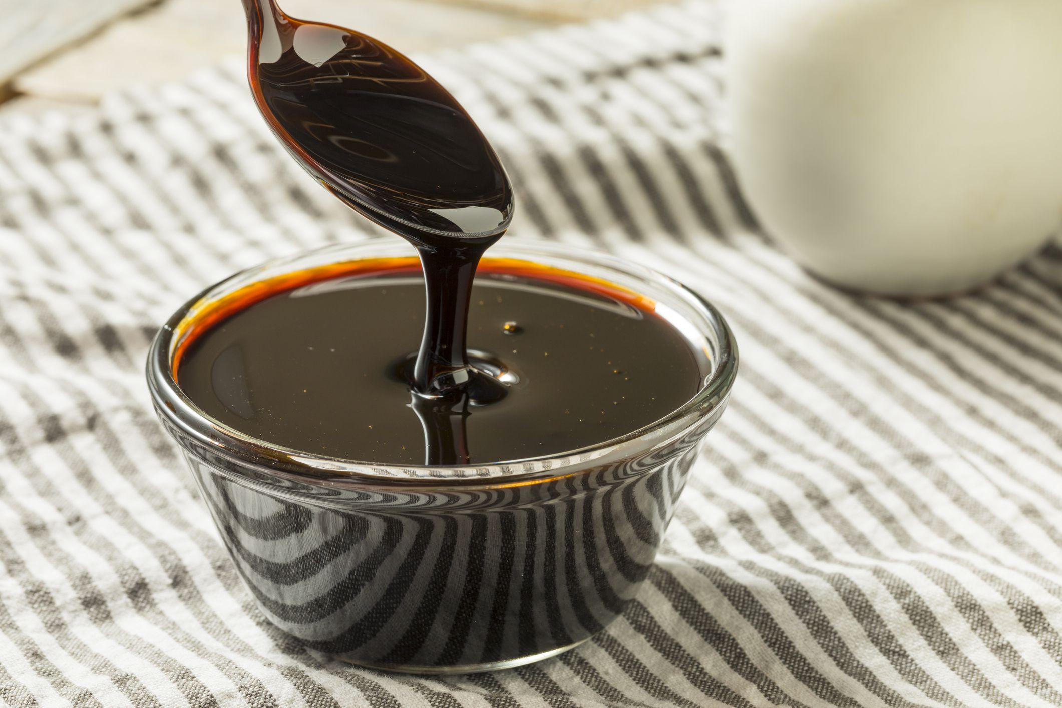 Organic Black Cane Sugar Molasses in a Bowl