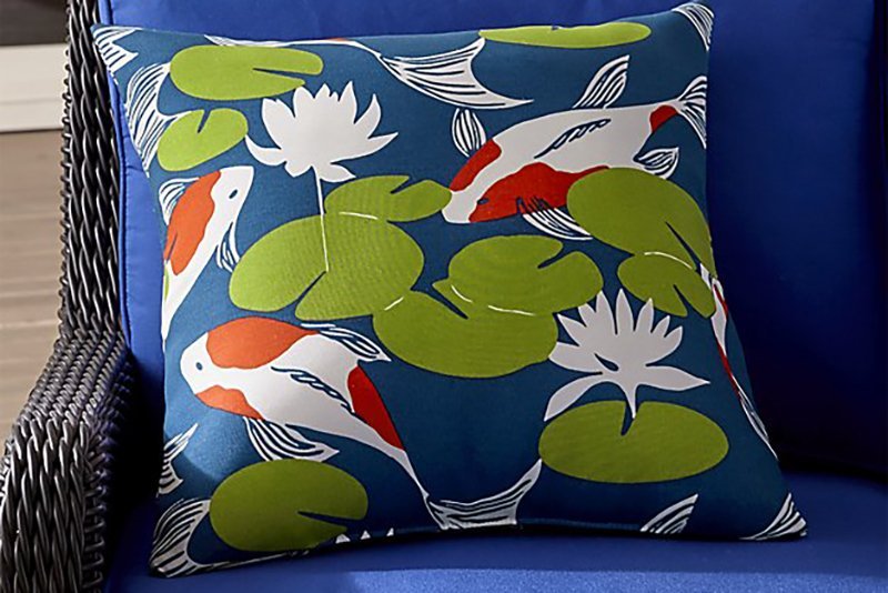 Koi fish outdoor pillow