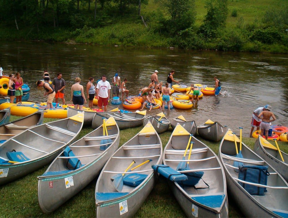 River View Campground and Canoe Livery, tubing in Rifle River, Michigan