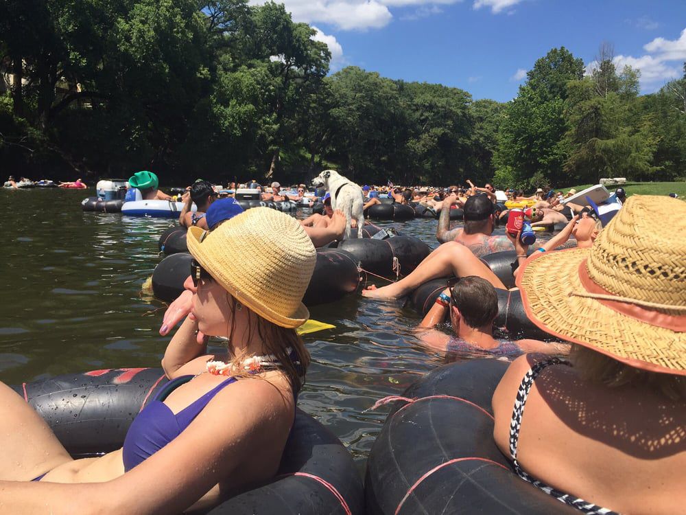 Tube Haus, tubing in Guadalupe River, Texas