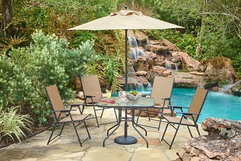 Outdoor 6-piece folding dining set