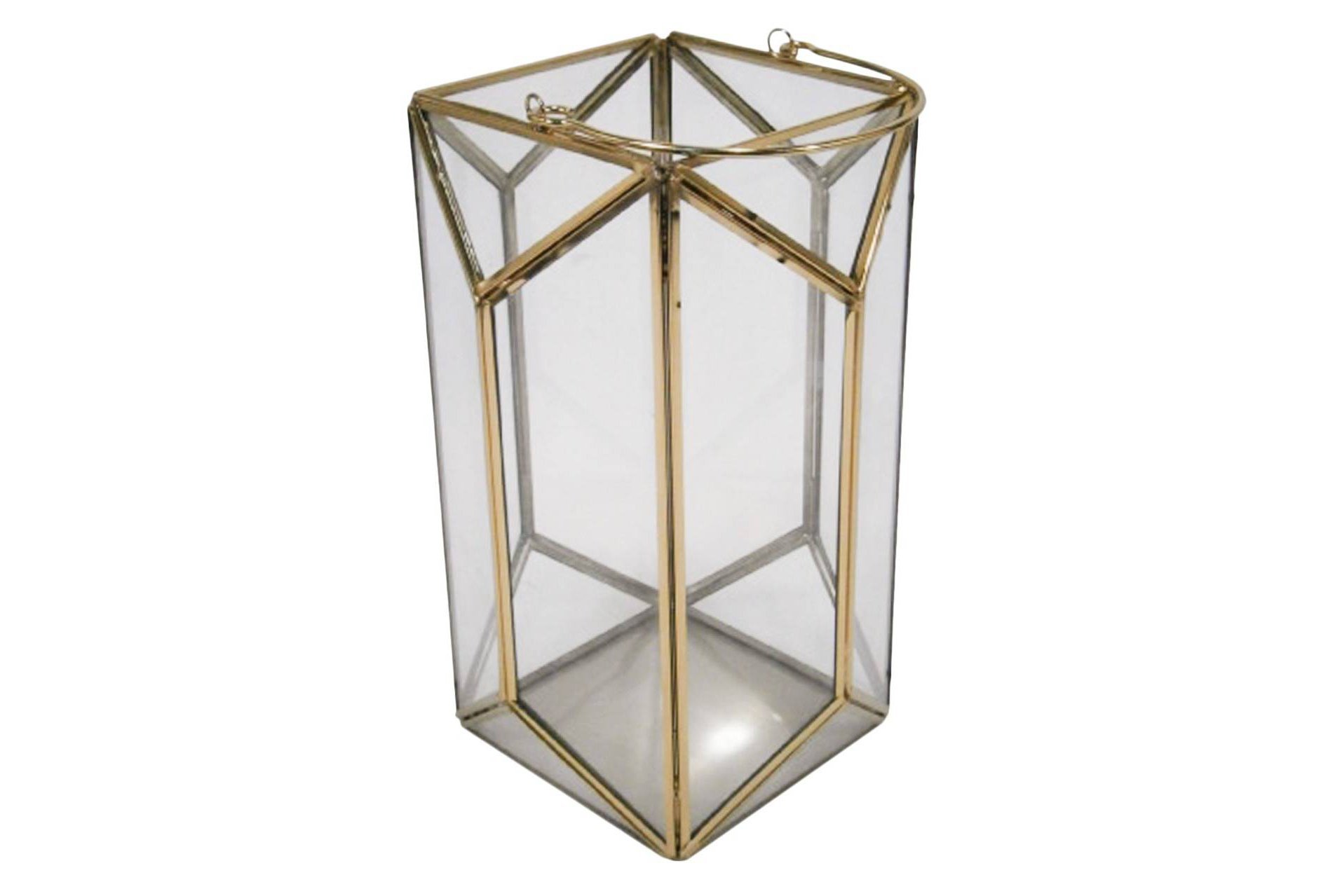 Stainless steel and glass outdoor lantern