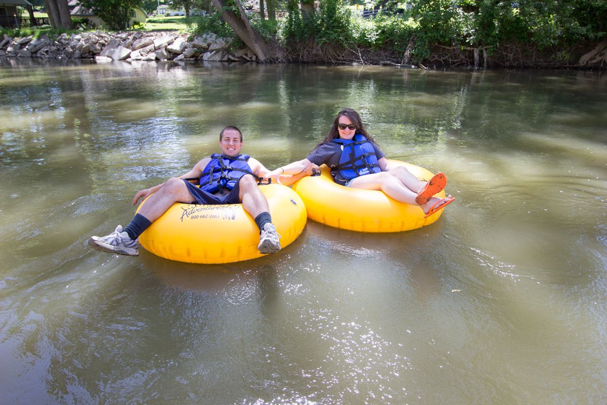 Mohican Adventures, tubing in Mohican River, Ohio