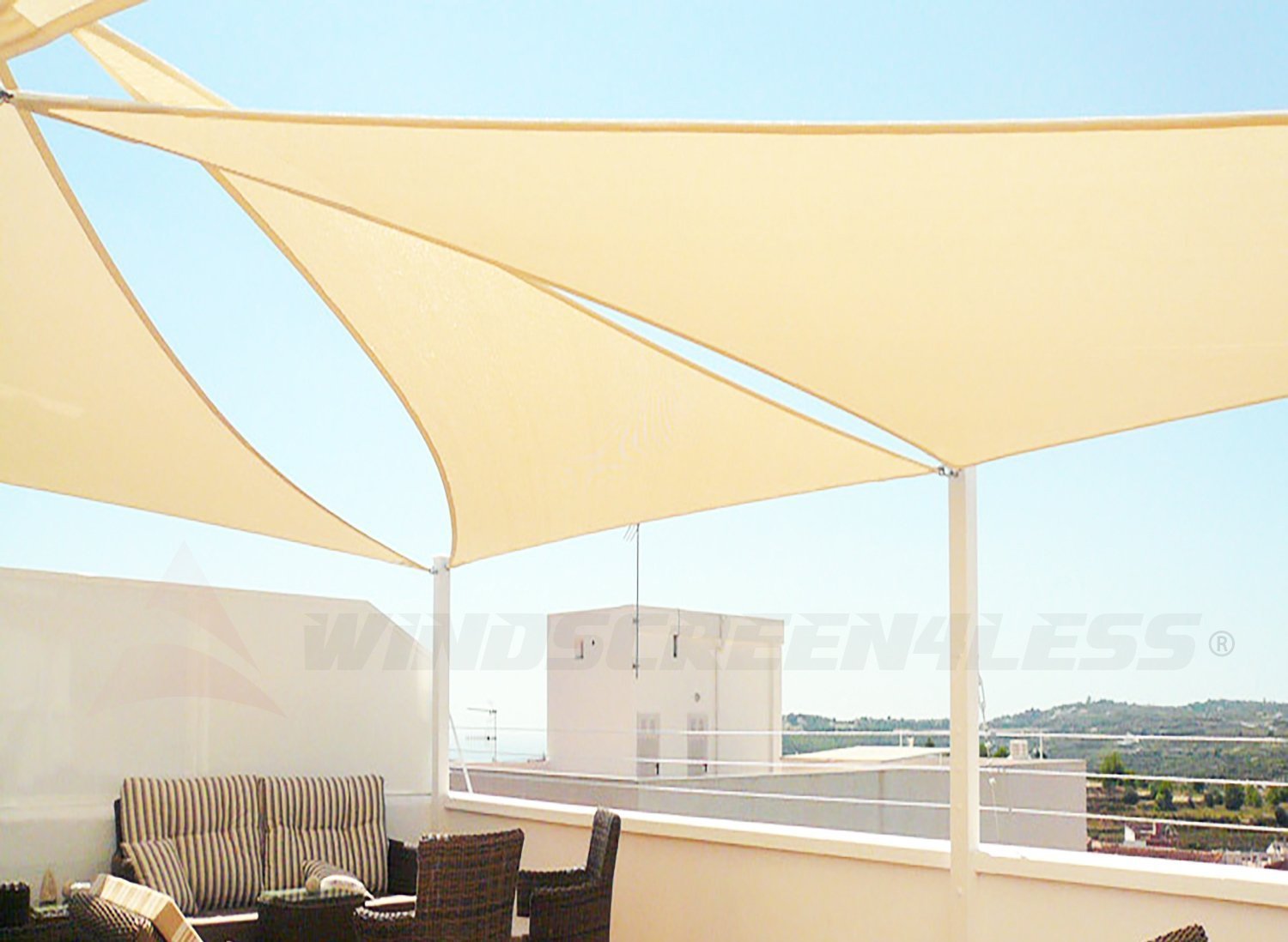 Windscreen4less sun shade sails