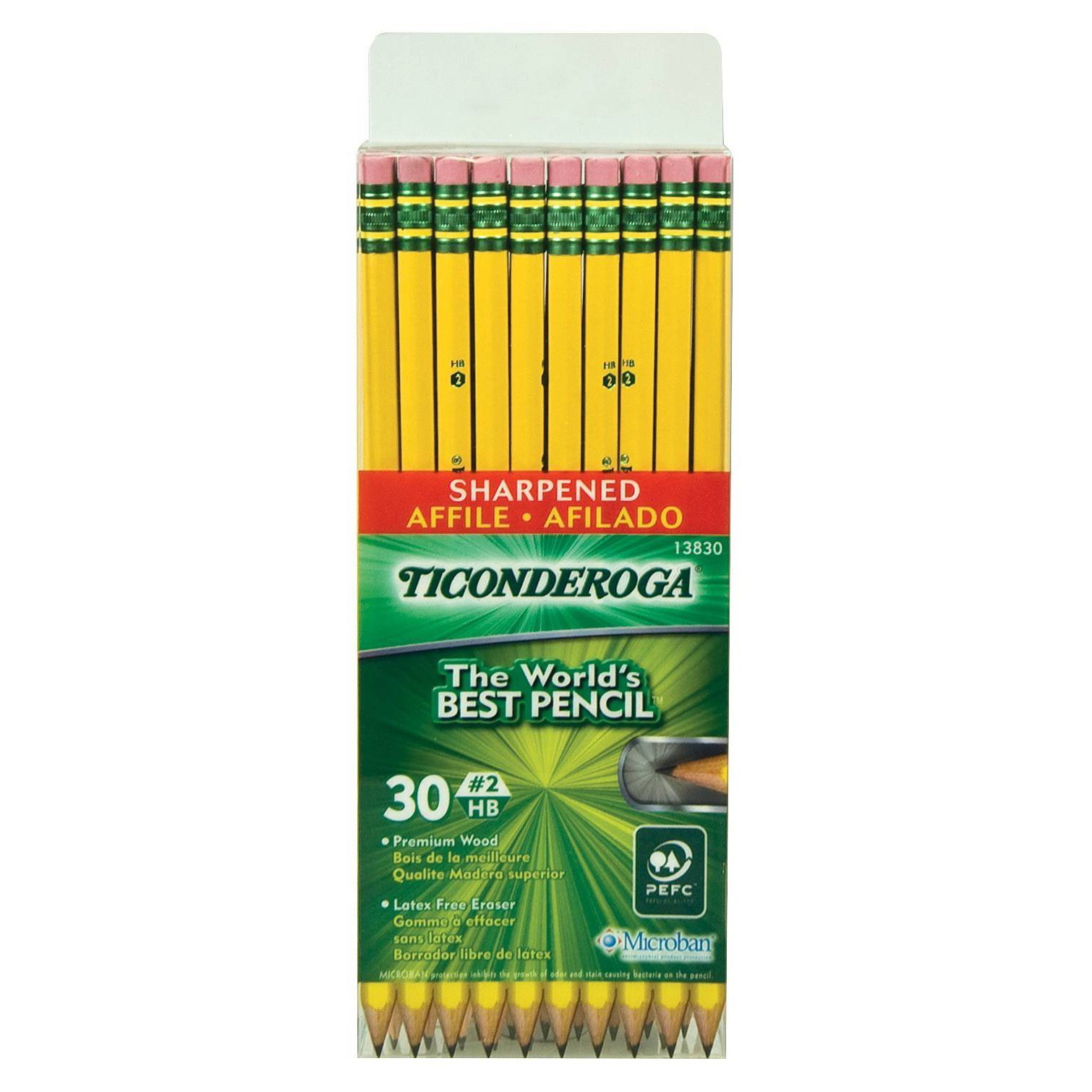 Pre-sharpened pencils in a package