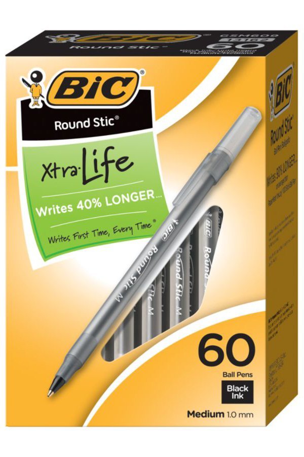 Box of BIC black pens