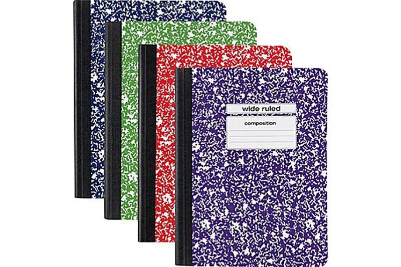 Assorted composition notebooks