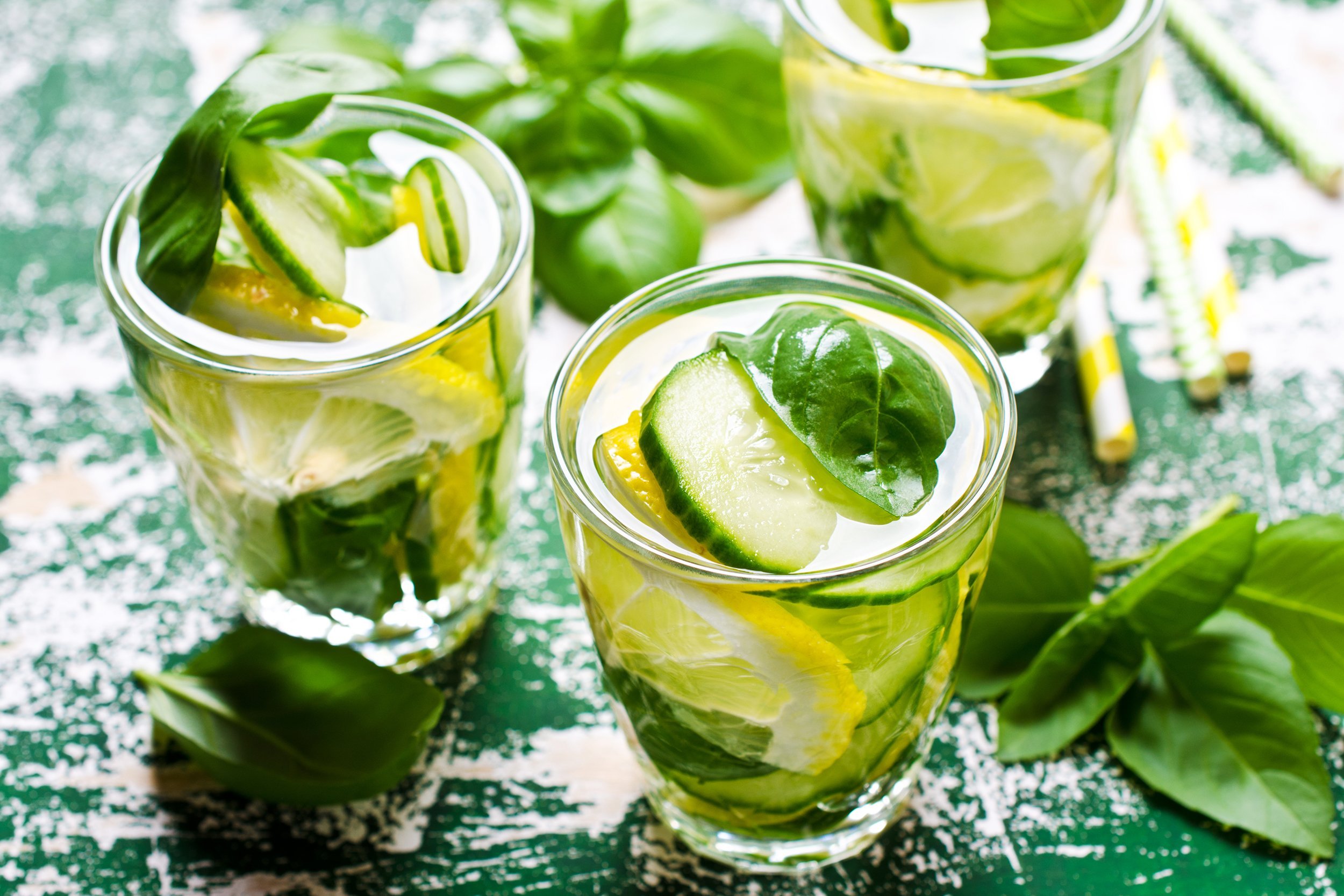Basil Cucumber Lemonade