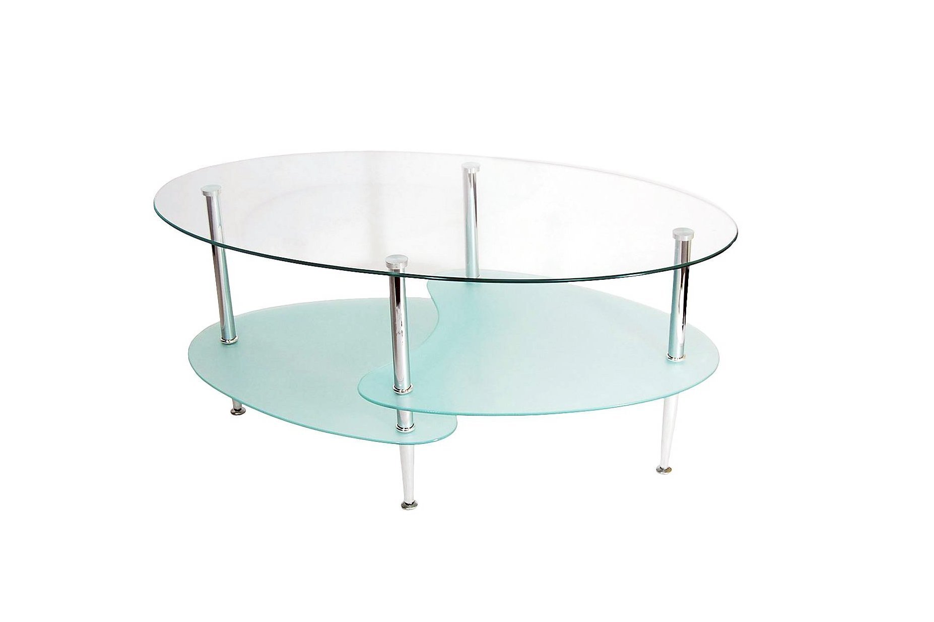 Oval Glass Coffee Table