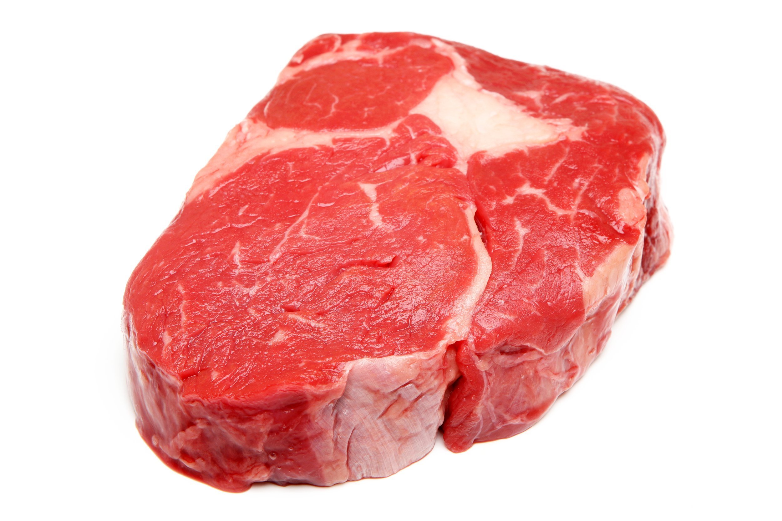 Raw ribeye steak