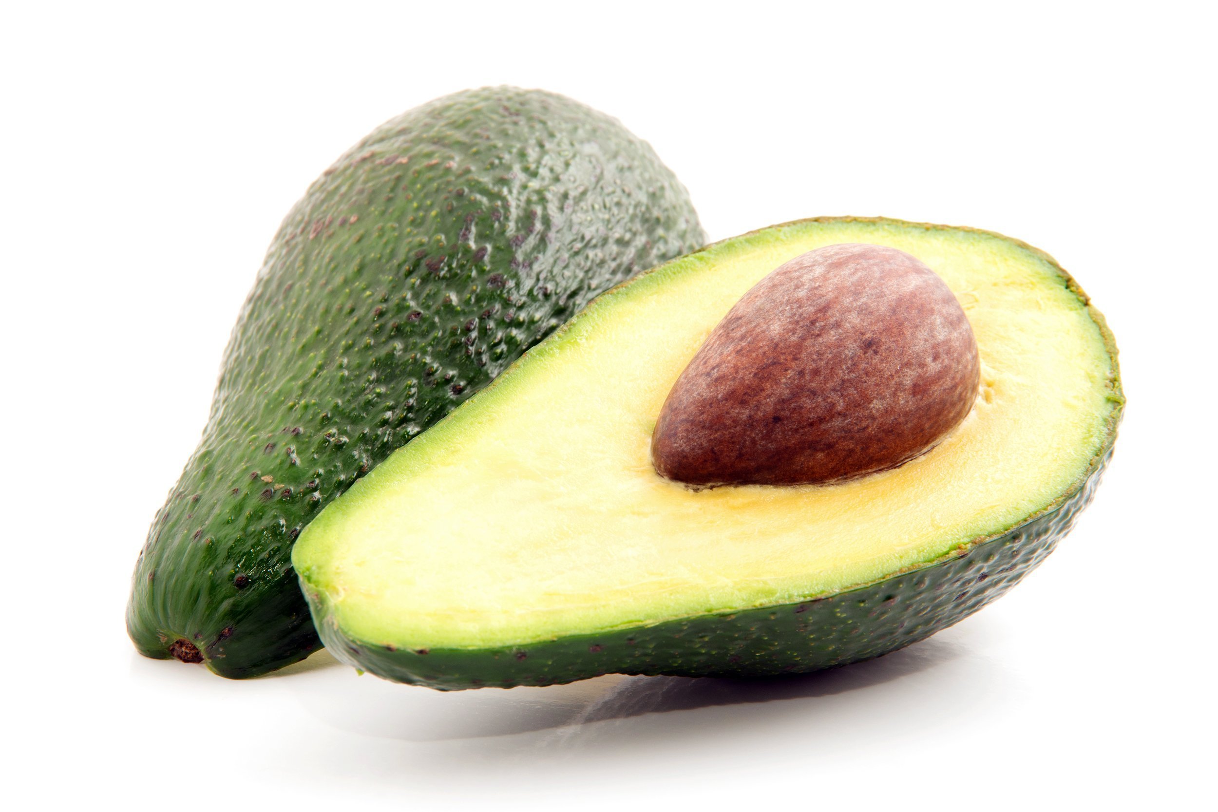 Avocado cut in half