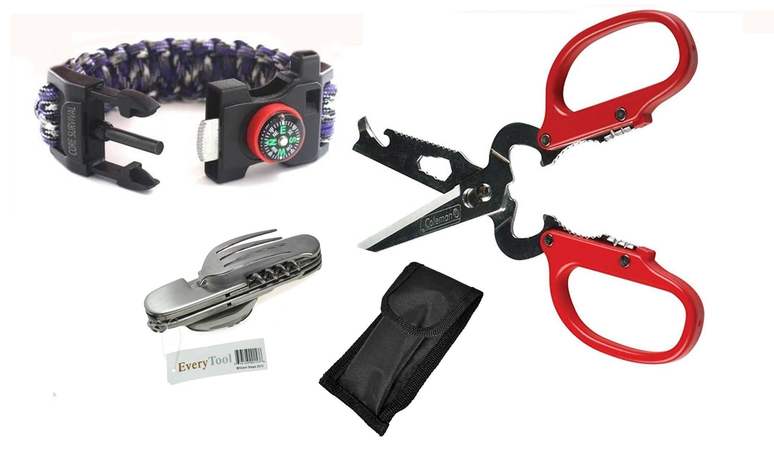 Multi-tools on a white background