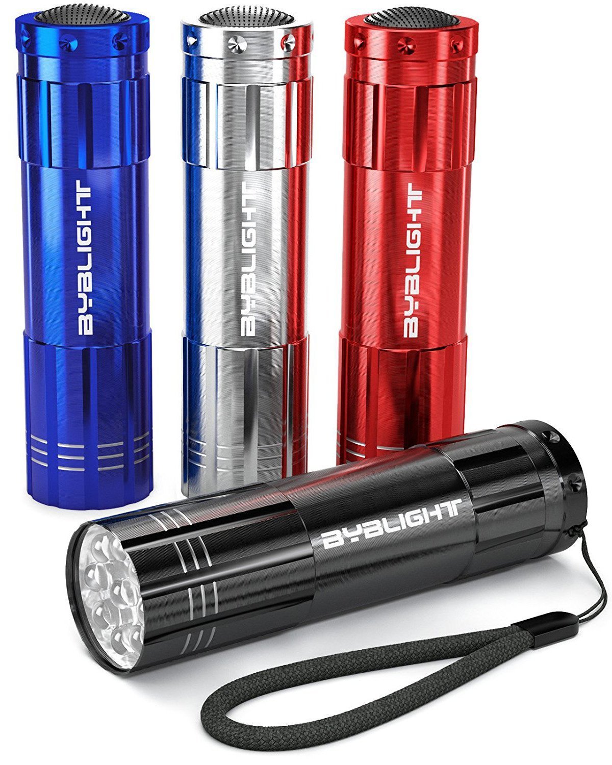 BYB Mini Aluminum Flashlight (Pack of 4)