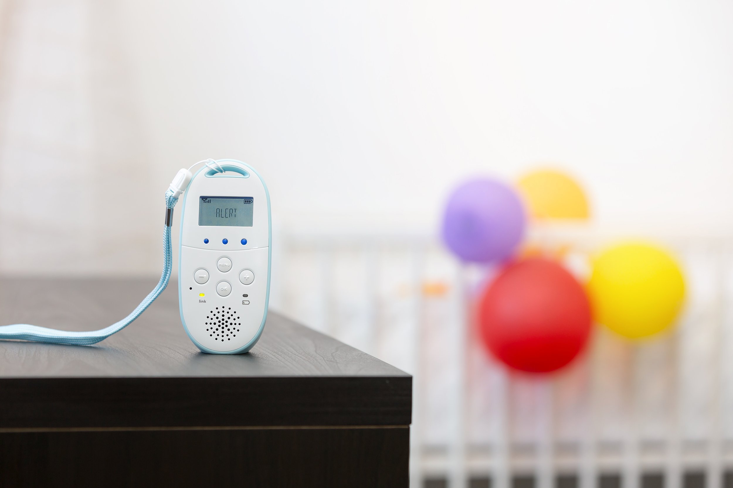 Baby monitor in a table in nursery