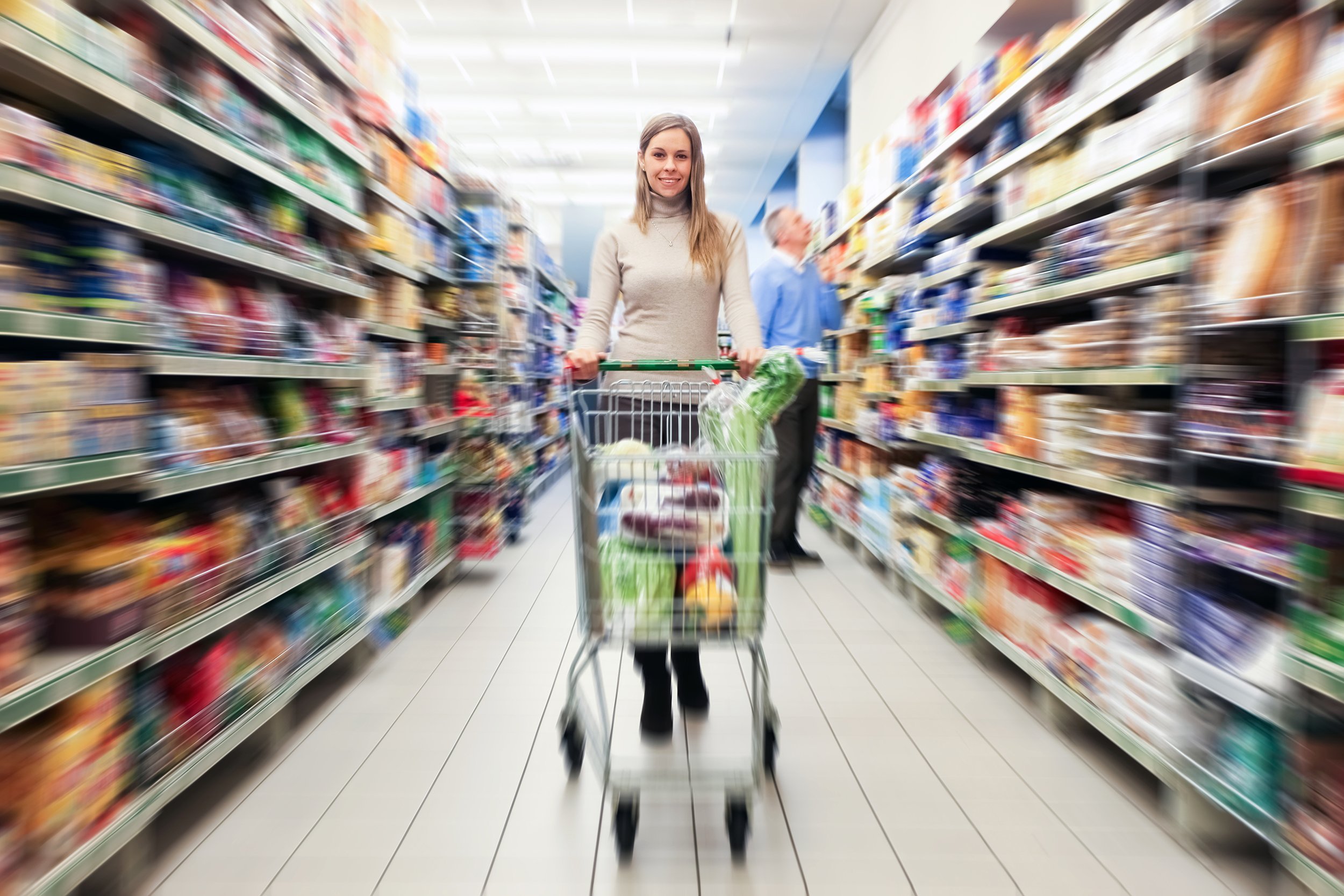 woman shopping at the supermarket