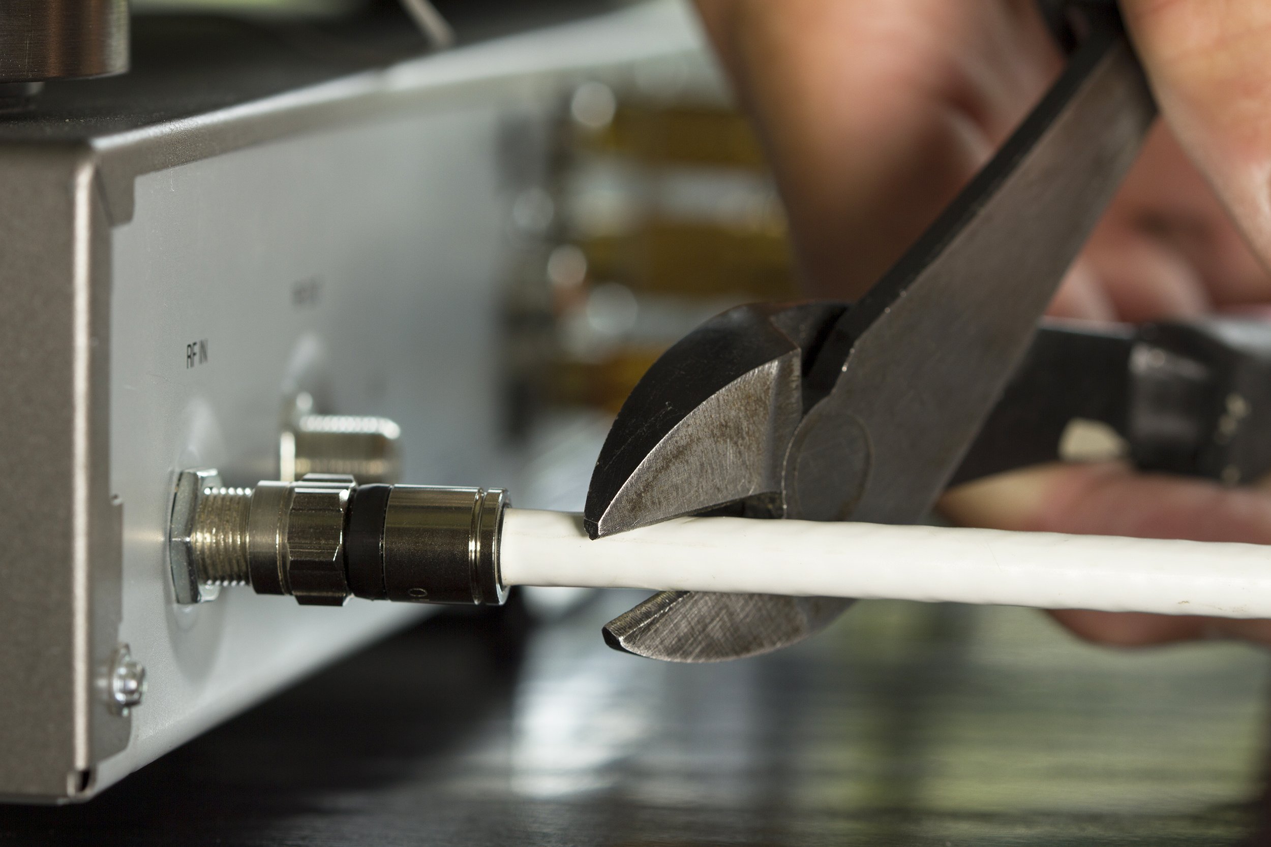 cutting cable TV cable