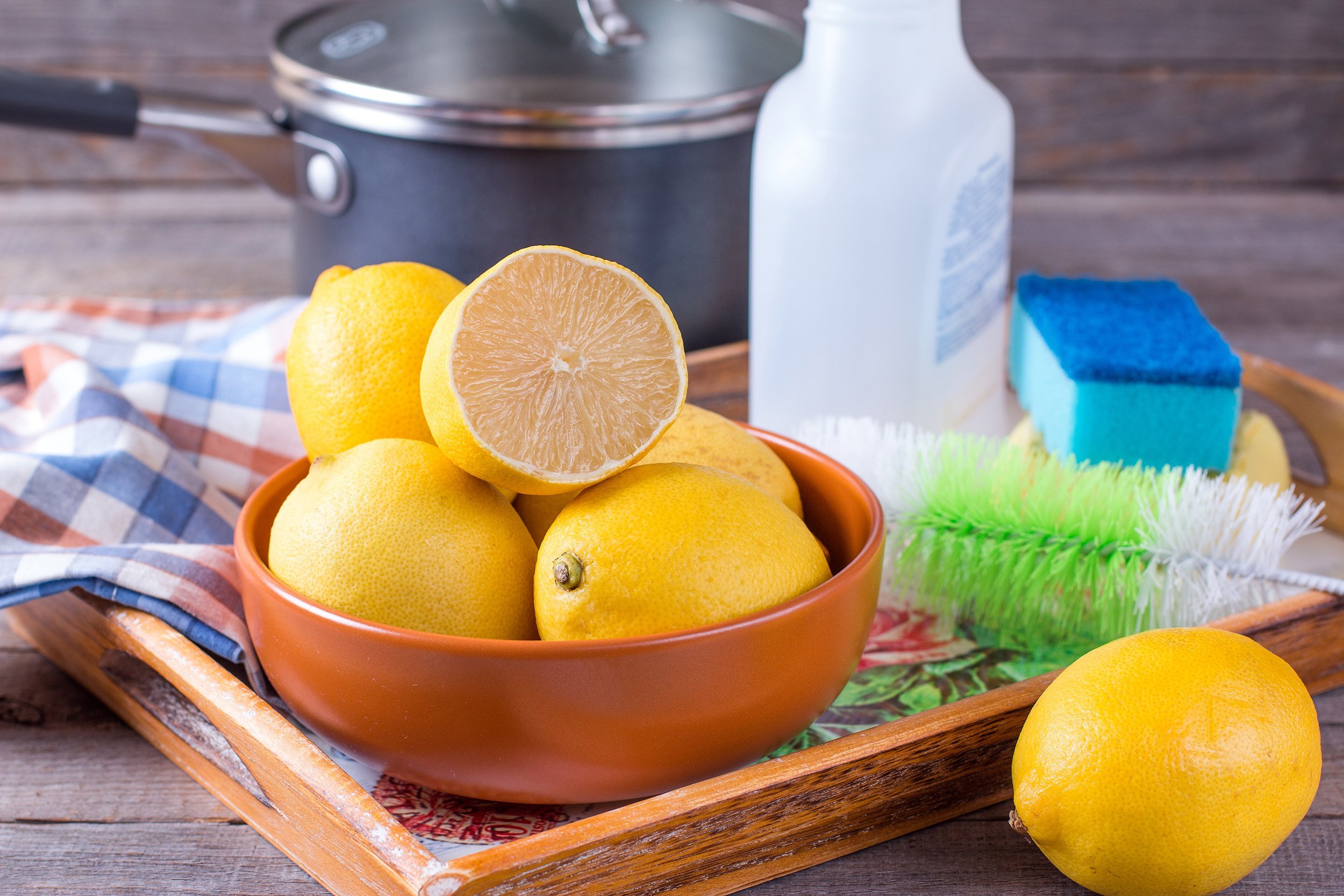 selection of eco-friendly natural cleaners