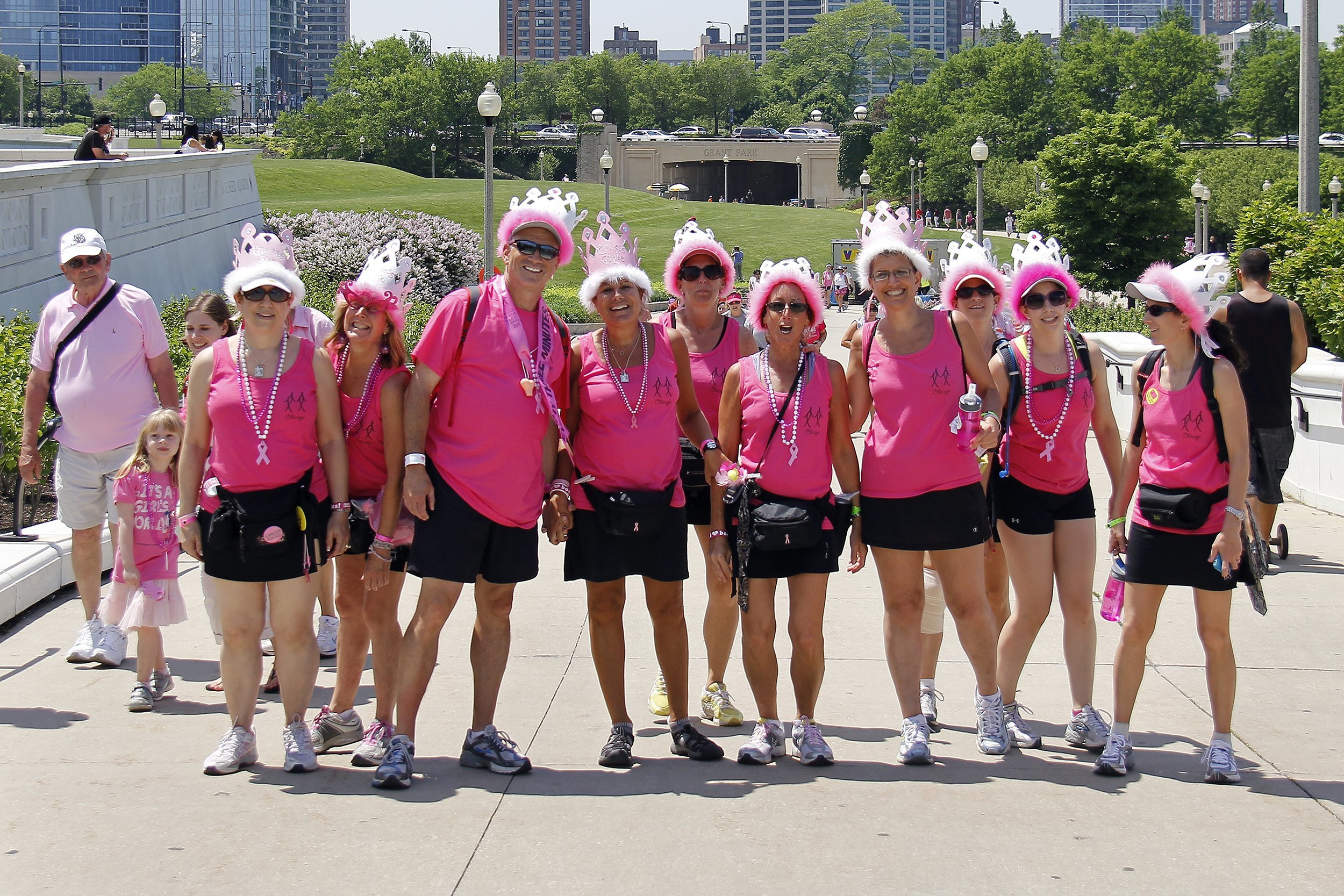 participants in Avon Walk for Breast Cancer
