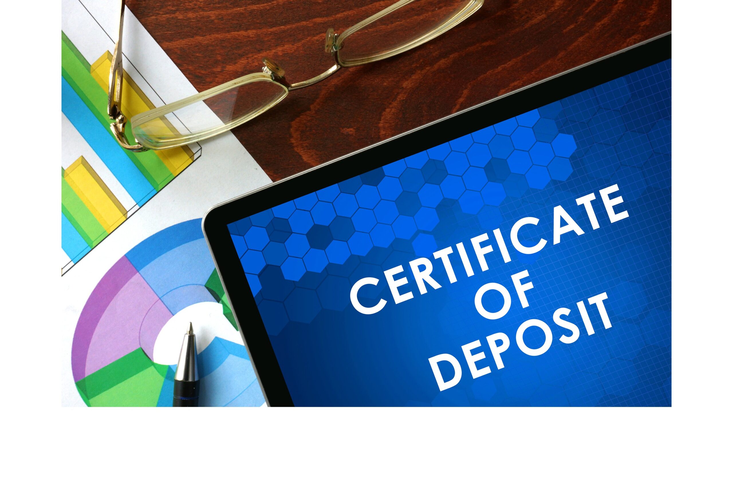 Certificate of deposit concept of a table