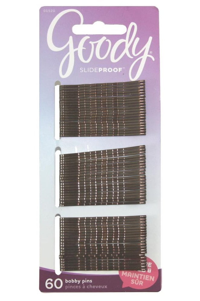Goody SlideProof Bobby Pins Brown