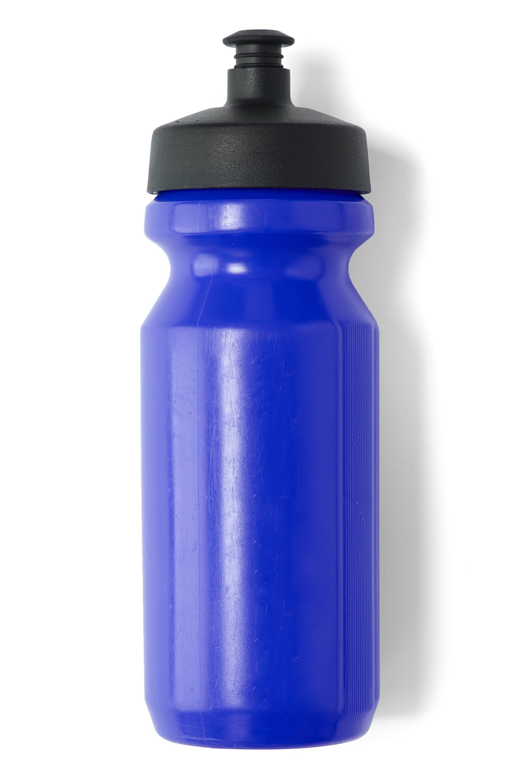 blue sports drink water bottle