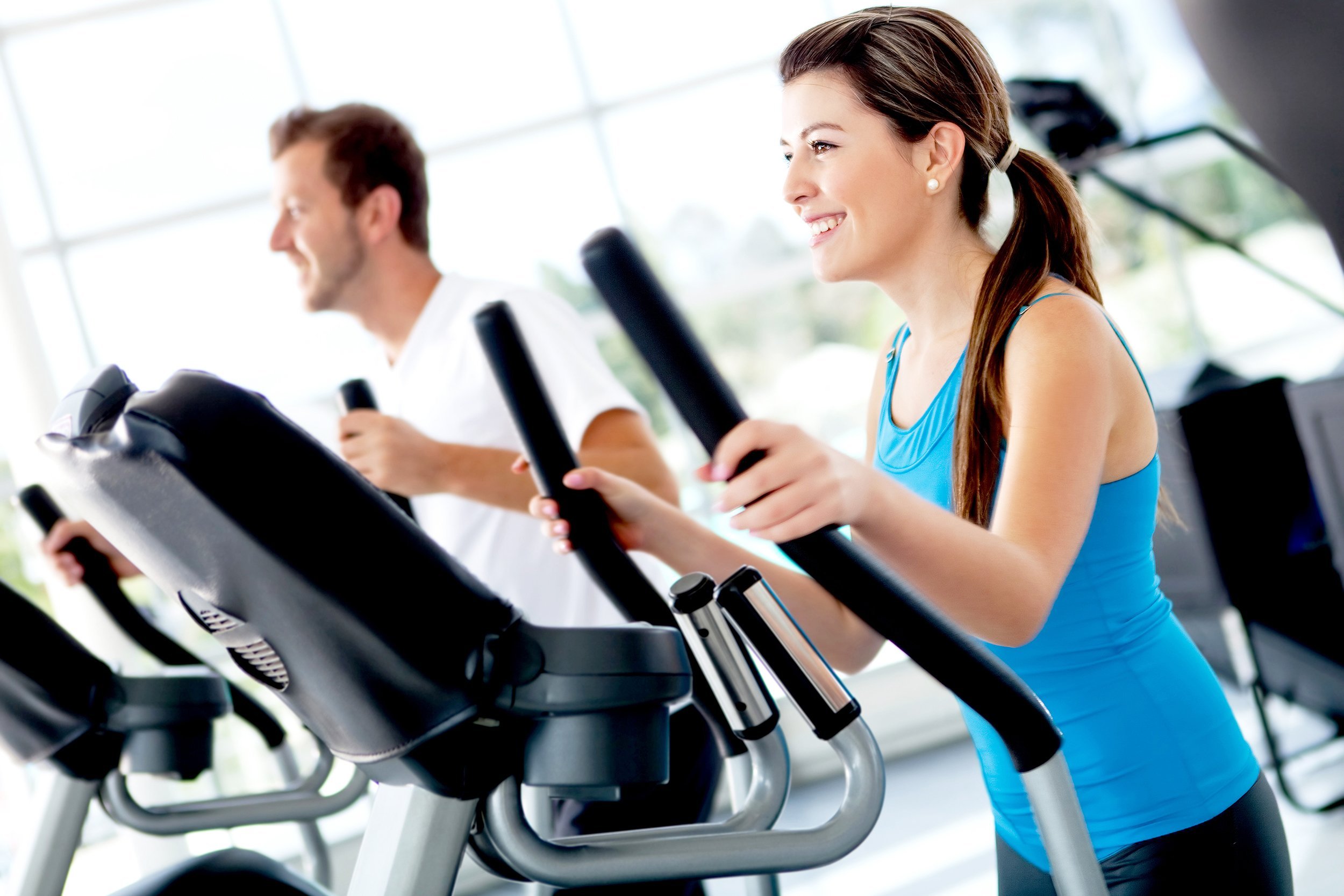 woman working out in gym