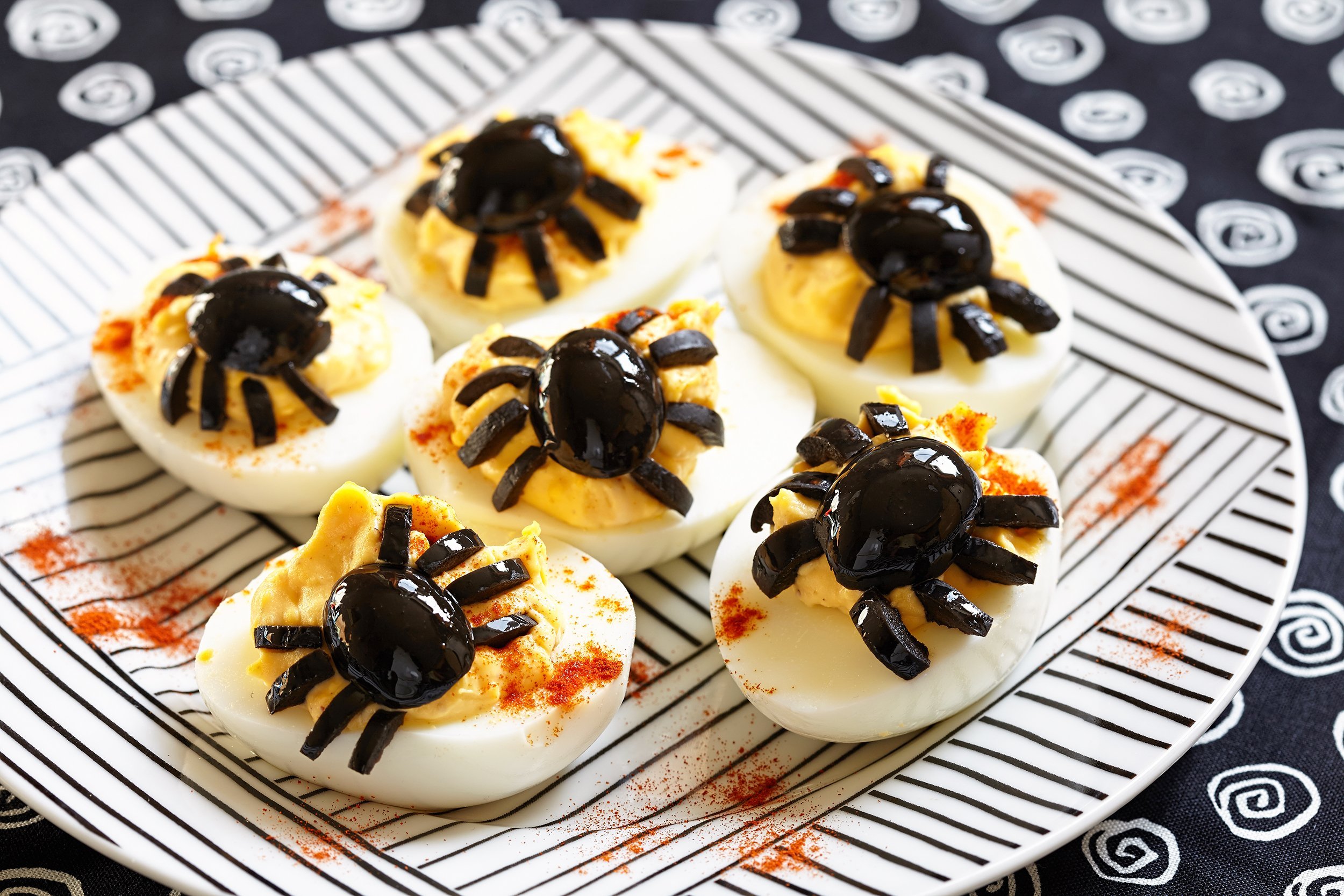 Spooky Deviled Eggs